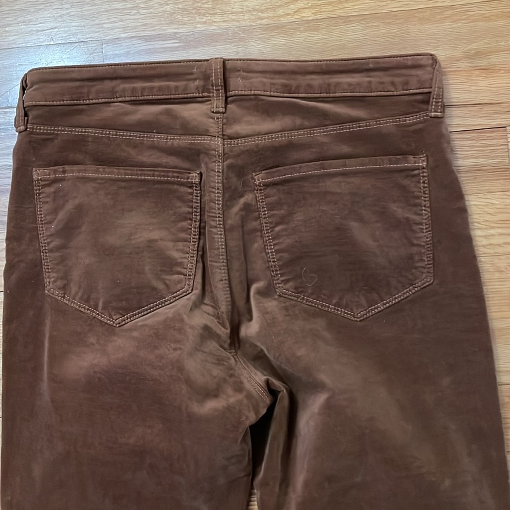 L’AGENCE Marguerite Skinny High Rise Velvet Textured Jeans in Java sz 28 B6 - Picture 5 of 6